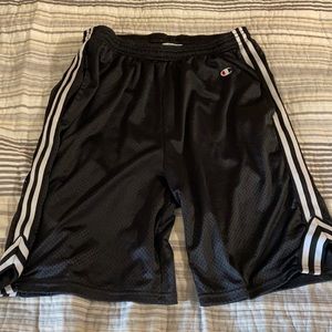 Black Champion Athletic Shorts with Pockets